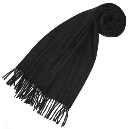 Lorenzo Cana Men's Shawl Pure Cashmere Anthracite Black LORENZO CANA