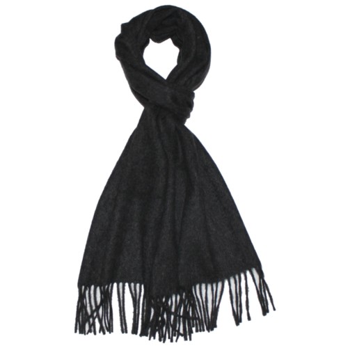 lorenzo cana Men's Shawl Pure Cashmere Anthracite Black LORENZO CANA