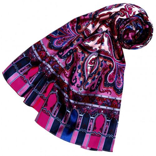 Lorenzo Cana Men's Shawl Silk Pink Purple Blue Red Paisley LORENZO CANA