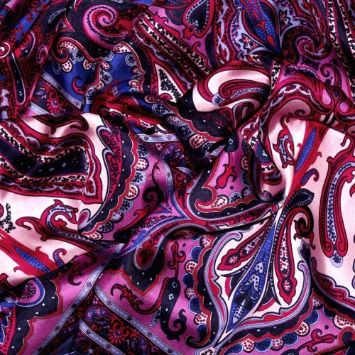 Lorenzo Cana Men's Shawl Silk Pink Purple Blue Red Paisley LORENZO CANA