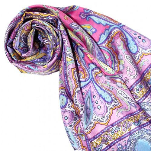 lorenzo cana Men's Shawl Silk Pink Yellow Paisley LORENZO CANA