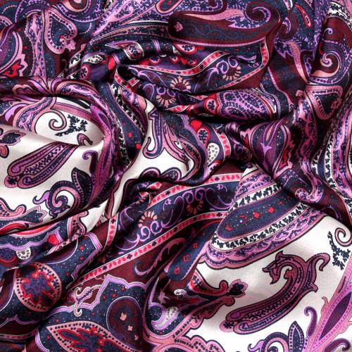 Lorenzo Cana Men's Shawl Silk Purple Pink White Paisley LORENZO CANA
