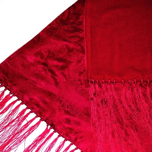 Lorenzo Cana Men's Shawl Silk Velvet Damast Red LORENZO CANA