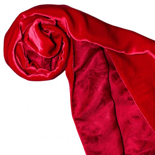 lorenzo cana Men's Shawl Silk Velvet Damast Red LORENZO CANA
