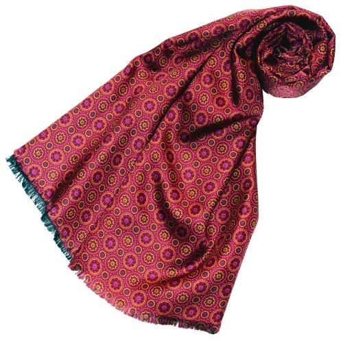 lorenzo cana Men's Shawl Silk Wool Polka Dot Burgundy LORENZO CANA
