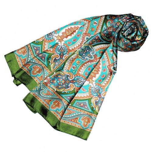 Lorenzo Cana Men's Shawl Turquoise Orange Green Paisley LORENZO CANA