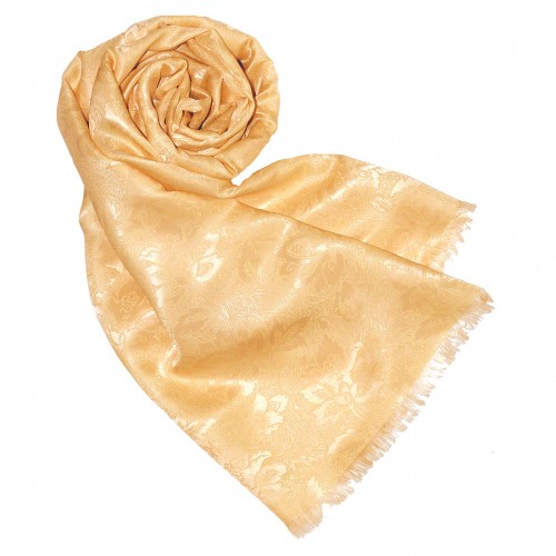 Lorenzo Cana Men's Shawl Viscose Silk Paisley Beige LORENZO CANA