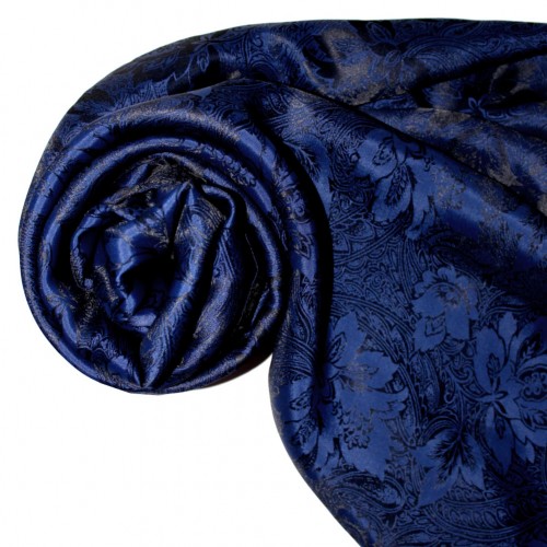 lorenzo cana Men's Shawl Viscose Silk Paisley Dark Blue LORENZO CANA