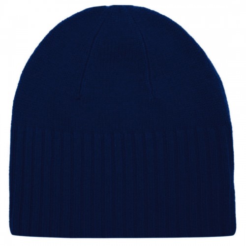 lorenzo cana Mens Beanie 100% cashmere Fold back Blue LORENZO CANA