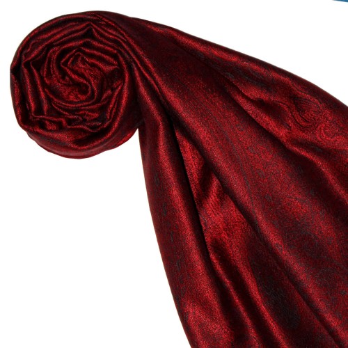 Lorenzo Cana Mens Scarf 100% Silk Paisley Strawberry Black LORENZO CANA