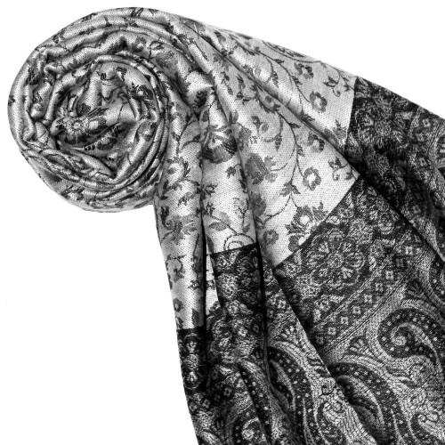 Lorenzo Cana Mens Scarf Modal Ivory White Black LORENZO CANA