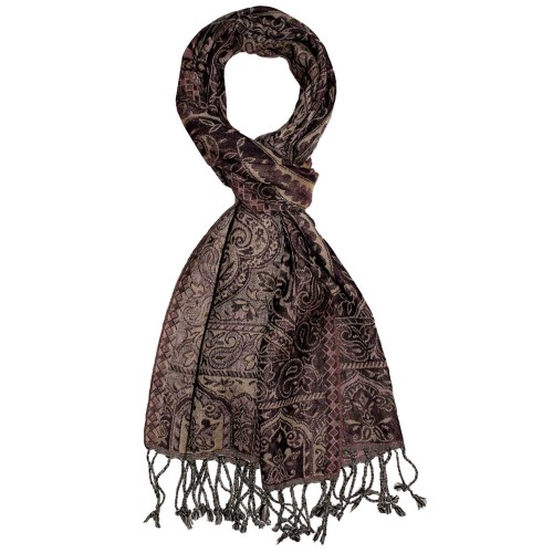 Lorenzo Cana Mens Scarf Wool Pink Black Ecru LORENZO CANA