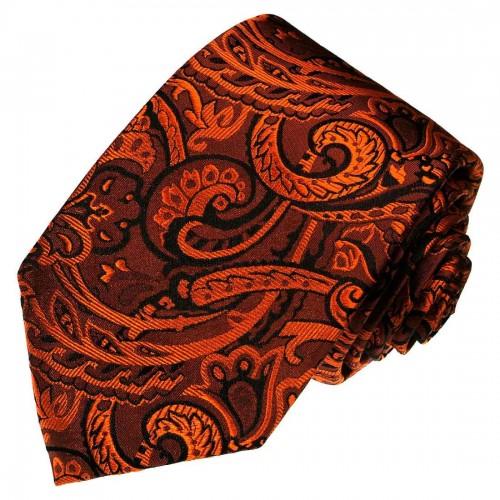 Lorenzo Cana Mens Tie Paisley Orange Bordeaux LORENZO CANA