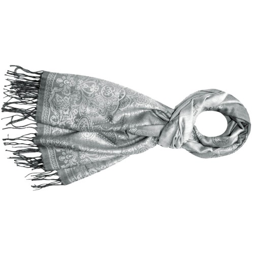 Lorenzo Cana Modal Gray-white Scarf Graphically Woven LORENZO CANA