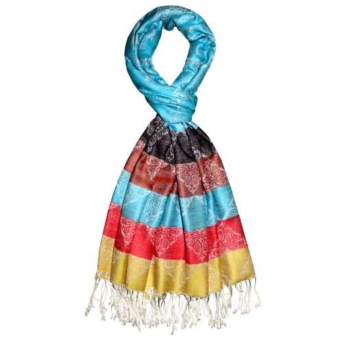 Lorenzo Cana Modal Scarf Colorful Stripes LORENZO CANA