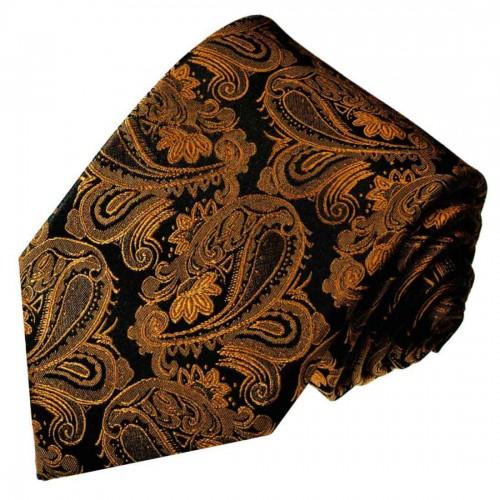 lorenzo cana Neck Tie 100% Silk Brown Black Paisley LORENZO CANA