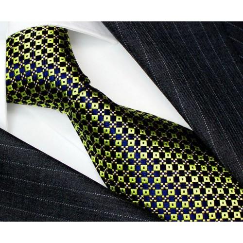 lorenzo cana Neck Tie 100% Silk Polka Dot Green Blue LORENZO CANA