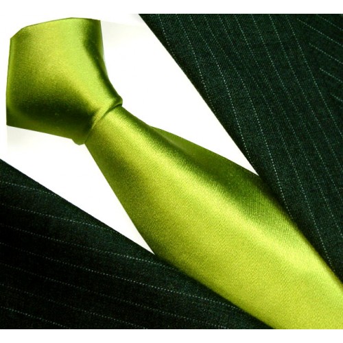 lorenzo cana Neck Tie 100% Silk Uni Green Forest LORENZO CANA