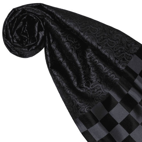 Lorenzo Cana Paisley Scarf For Men Black LORENZO CANA