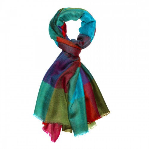 Lorenzo Cana Pashmina 100% Cashmere Checkered Multicolor For Women LORENZO CANA