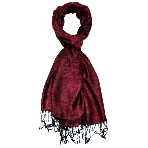 Lorenzo Cana Pashmina 100% Modal Paisley Red For Women LORENZO CANA