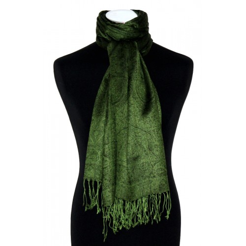 Lorenzo Cana Pashmina Paisley Green Grass Green LORENZO CANA