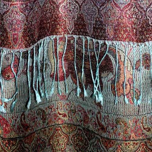 Lorenzo Cana Pashmina Scarf For Men Silk Green Red LORENZO CANA