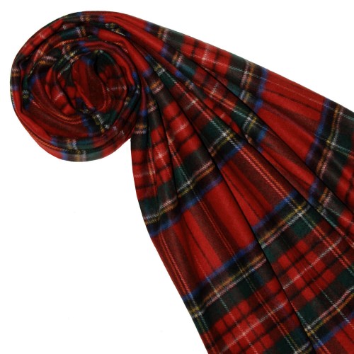 Lorenzo Cana Polyacryl Scarf Check Red Blue Green LORENZO CANA