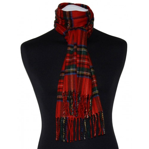 Lorenzo Cana Polyacryl Scarf Check Red Blue Green LORENZO CANA