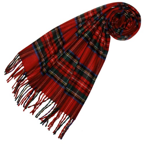 lorenzo cana Polyacryl Scarf Check Red Blue Green LORENZO CANA