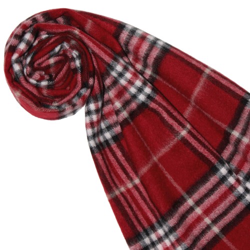 Lorenzo Cana Polyacrylic Mens Scarf Check Red Blue White LORENZO CANA