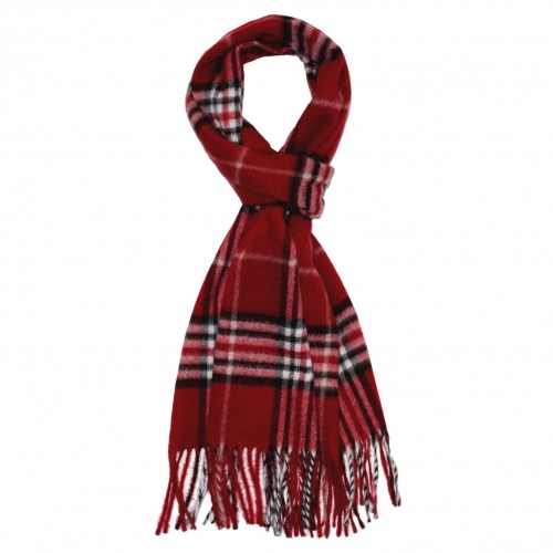 Lorenzo Cana Polyacrylic Scarf Check Red Blue White LORENZO CANA