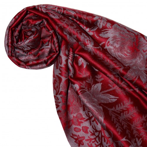 Lorenzo Cana Scarf 100% Modal Purple Gray Floral LORENZO CANA