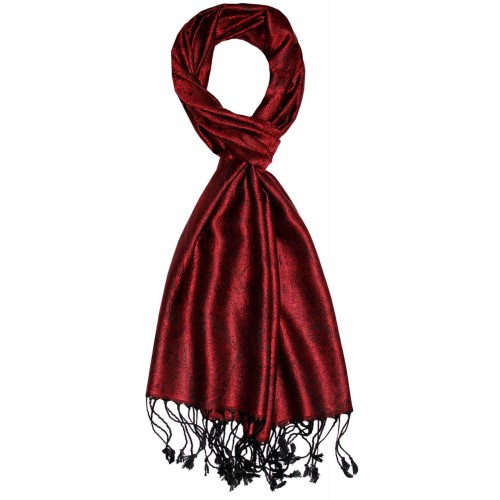 Lorenzo Cana Scarf 100% Silk Paisley Strawberry Black LORENZO CANA