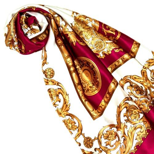 Lorenzo Cana Scarf For Men Gold White Berry Silk Floral LORENZO CANA