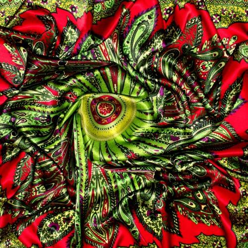 Lorenzo Cana Scarf For Women Green Red Purple Silk Floral LORENZO CANA