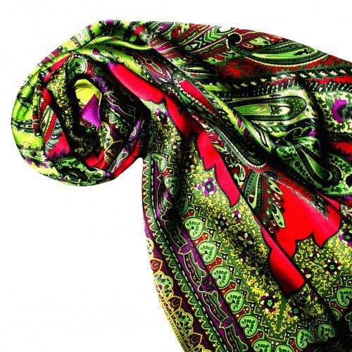lorenzo cana Scarf for Women green red purple silk floral LORENZO CANA