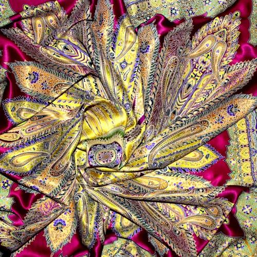 Lorenzo Cana Scarf For Women Multicoloured Silk Floral LORENZO CANA