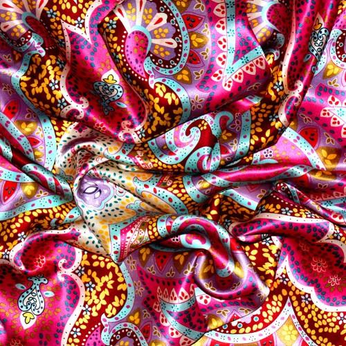 Lorenzo Cana Scarf For Women Pink Brown Red Silk Floral LORENZO CANA