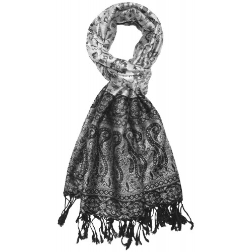 Lorenzo Cana Scarf Modal Ivory White Black LORENZO CANA