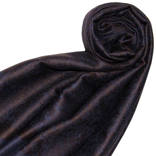 Lorenzo Cana Scarf Modal Paisley Midnight Blue Brown LORENZO CANA
