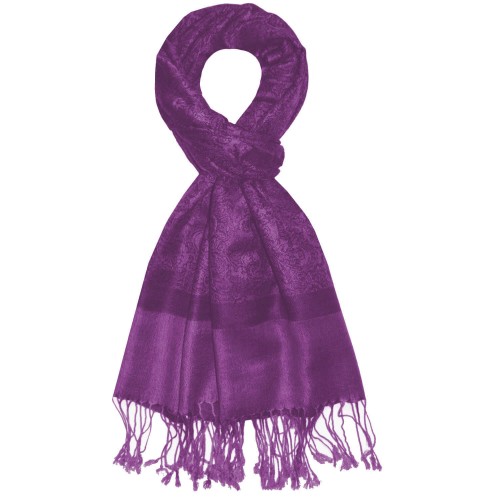 Lorenzo Cana Scarf Modal Paisley Violet LORENZO CANA