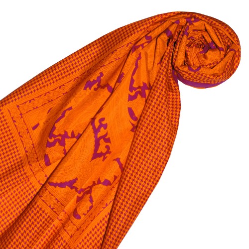 lorenzo cana Scarf Silk Cotton Paisley Lavender For Women LORENZO CANA