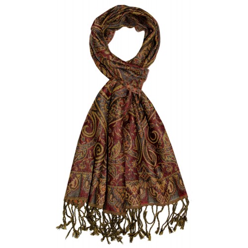 Lorenzo Cana Scarf Wool Red Green Black LORENZO CANA