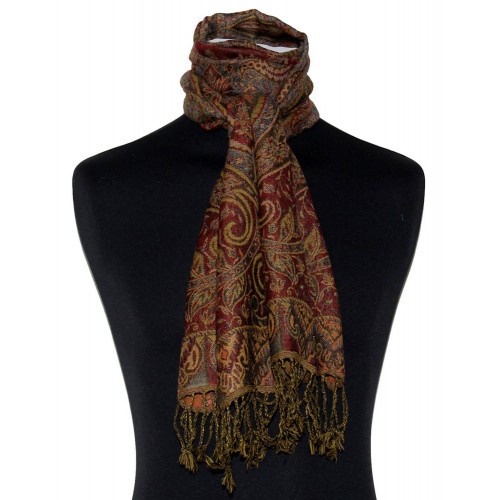 Lorenzo Cana Scarf Wool Red Green Black LORENZO CANA