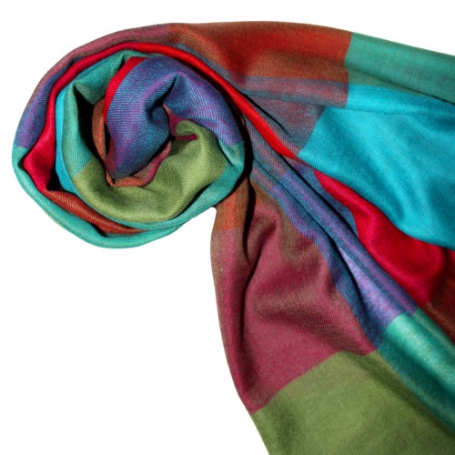 lorenzo cana Shawl 100% Cashmere Checkered Multicolor For Men LORENZO CANA