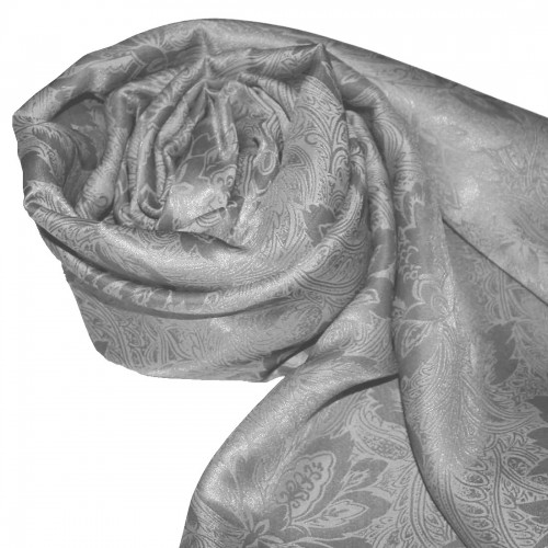 lorenzo cana Shawl Viscose Silk Paisley Silver For Men LORENZO CANA