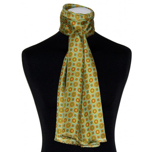Lorenzo Cana Silk Men Scarf Green Points LORENZO CANA