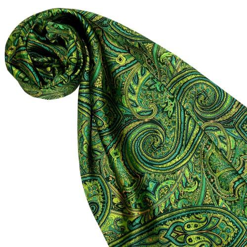 lorenzo cana Silk Scarf Men green turquoise light blue Paisley LORENZO CANA