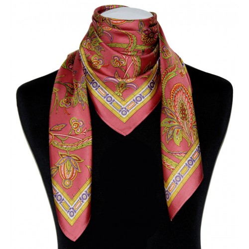 Lorenzo Cana Silk Scarf Paisely In Red LORENZO CANA